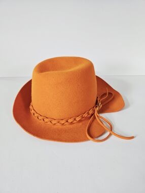 Vintage Glenover Henry Pollak Felted Wool Notched Brim Rancher Fedora Derby Hat
